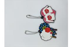 China Wave Chain Custom Soft Pvc Keychain 2D Design Cartoon Design supplier