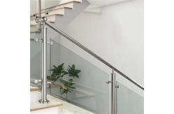 China Smooth Stainless Steel Handrails with 1200mm Balustrade Height for Glass Railings supplier
