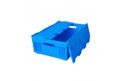 China Attached Lids Virgin PP Small Collapsible Plastic Crates Light Duty supplier