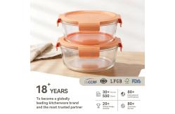 China Certified Quality Durable Oven-Safe Glass Food Containers with Secure Lids supplier