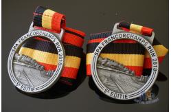 China Running Racing Metal Award Medals Cut Out On Design With Strip Ribbon supplier