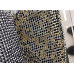 Multi Color Glitter Sequin Mesh Fabric Glass Rhinestone Aluminium For Clothing for sale
