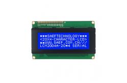 China Monochrome 20x4 Character LCD Display LCM 16 Pin 8bit MPU STN Blue Negative supplier