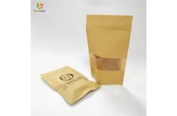 China Custom Printing Tea Snack Bag Packaging Kraft Paper Organic Doypack With Window supplier