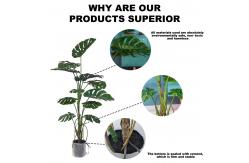 China Handmade Anti Uv Artificial Monstera Tree For Bathroom Decor supplier