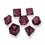 Red Flow Sand Liquid Resin Dice Set RPG DND COC Running Group