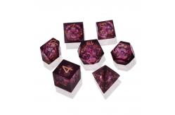China Red Flow Sand Liquid Resin Dice Set RPG DND COC Running Group supplier