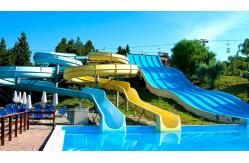 China Water Theme Park Playground Design Small Pool Games Fiberglass Slide supplier