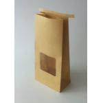 Foil Lined Snack Bag Packaging Paper Bag Kraft Paper Bags With Tin Tie And Window for sale