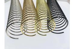China Electroplate Finish 35mm Metal Spiral Binding Coils For Notebook supplier