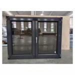 Dark Grey Tilt And Turn UPVC Windows Tempered Double Glass Window Replacement
