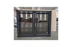 China Dark Grey Tilt And Turn UPVC Windows Tempered Double Glass Window Replacement supplier