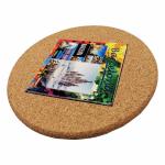 Decorating Round Cork Backed ceramic tiles Placemat Trivets For Hot Dishes Recyclable Durability for sale