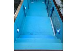 China CUSTOM CONTAINER SWIMMING POOL WITH WINDOWS SHOWER HOUSE SPA STEEL STRUCTURE POOL supplier