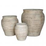 Modern Ceramic Large Cement Pots Cement Flower Pots with Drainage and UV Protection for sale