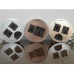 Zinc Alloy 10A Round USB Table Hub , Furniture Desktop Power Sockets for sale