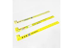China Disposable Vinyl PVC Wristbands for L-Shaped Park Ticket Identification and Entertainment supplier