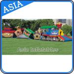 PVC Tarpaulin Circus Train Inflatable Theme Park High Durability for sale