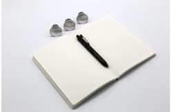 China Pure White Custom Journal Notebook Foil Stamping Hard Cover With Pen Loop supplier