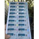Tirzepatide 40mg Peptide Glass Vial Labels With Customized Design