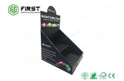 China Customized Matte Black Recyclable Promotion POP Cardboard Paper Counter Display Stand supplier