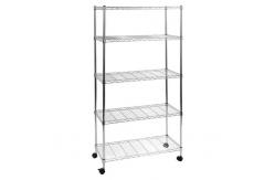 China Chrome / Zinc 5 Tier Wire Shelving Unit  Large Capacity Easy Transport supplier