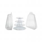 4-Layer Clear Smaller Plastic Macaron Tower Party Favor Boxes for sale