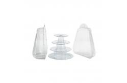 China 4-Layer Clear Smaller Plastic Macaron Tower Party Favor Boxes supplier