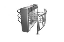 China Access Control Half Height Turnstile SS304 Cabinet 90 Degree Rotating Bi Directional supplier