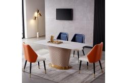 China Marble Rectangle Counter Height Dining Table Chair Sets OEM ODM supplier