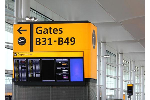 SMD Flight Information Display Environmental Monitoring , Airport Flight Screen