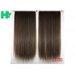 Long Silky straight Synthetic Hair Extensions Double Drawn Strong Hair Weaving for sale