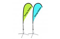 China 65g Polyester Teardrop Beach Flag , Outdoor 100x300cm Roll Up Flag supplier