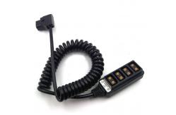 China D-Tap Camera Connection Cable Ptap Powertap Male To 4* Female Spring Cable supplier