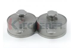 China Portable FDA Hamburger Machine Dual Patties Press With Aluminum Coating Surface supplier