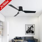 Manufacture Fan Low Profile Dimmable Led Ceiling Fan With ABS Blade Black