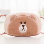 Cartoon Cute Pure Cotton Plush Mask Breathable Thickened Cold Proof 15cm*9cm for sale