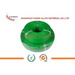 0.2mm Extension Thermocouple Cable  Solid Conductor With PTFE Insulation Green Color for sale