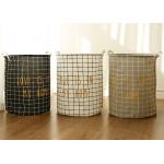 Puting Foldable washing laundry clothes basket toy storage bag bathroom box customized coffee plaid love is in my home for sale