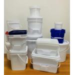 Stackable Clear Plastic Five Gallon Buckets Convenient Storage Solution for sale