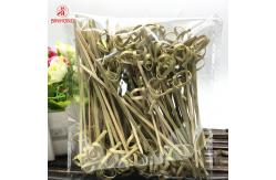 China Disposable Customized Logo 2.5mm Bamboo Knot Skewers supplier