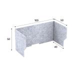 Anti-Noise 100% Recyclable Polyester Fiber Pet Acoustic Desk Panel for Office for sale