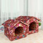 Removable And Washable Floral Dog Bed High Quality Cotton Filled Pet Supplies For Dog House for sale