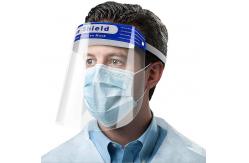 China Blue Elastic Band  Medical Protective Face Shield Pet Face Shield 22*32cm supplier