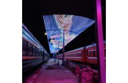 China Video Screen Wall Led Pixel Mesh Black Transparent For Advertising Events supplier