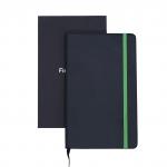 Green Corner Writing Journal Notebook Customized Embossed Logo FSC Approved for sale