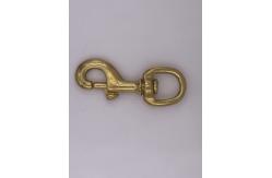 China High Polish Pet Hardware Solid Brass Hook With Customizable Logo supplier