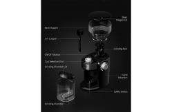 China Removable Adjustable Burr Coffee Grinder EU Plug Small 16 2 To 12 Cups supplier