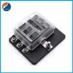 Durable 6 Way 30A Automotive Fuse Box With Relay PBT Base Plastic Cover for sale