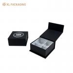 4 Piece Black Chocolate Paper Box Magnetic Closure Chocolate Box Gift Packaging for sale